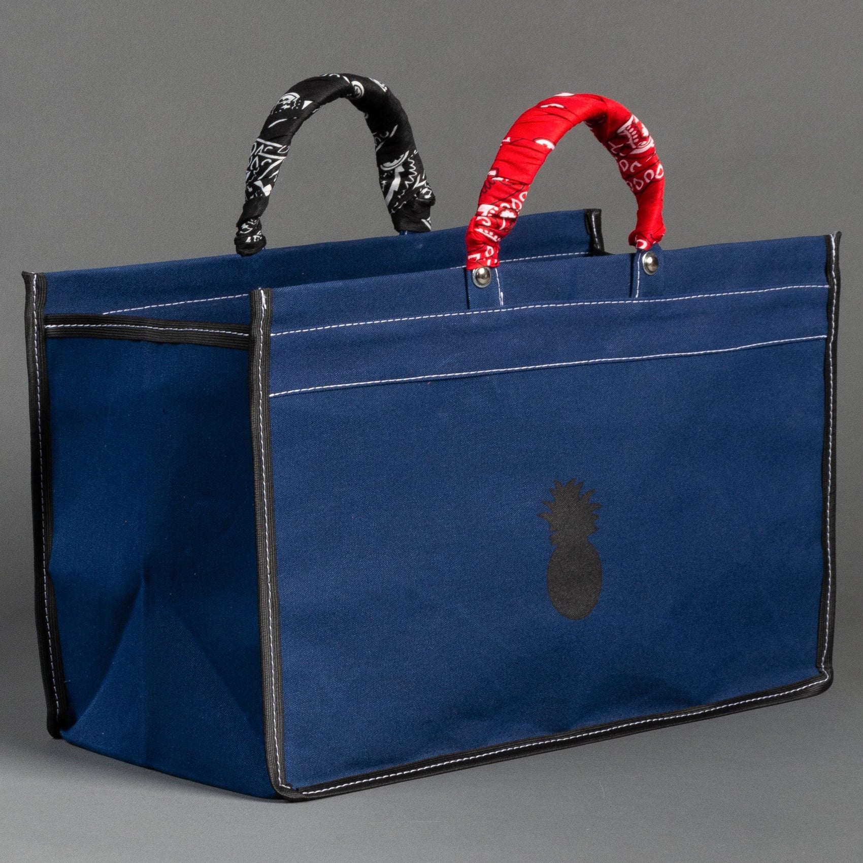 BLUE CANVAS BAG WITH BANDANAS IN RANDOM COLORS