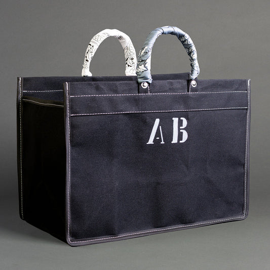 BLACK CANVAS BAG WITH BANDANAS IN RANDOM COLORS